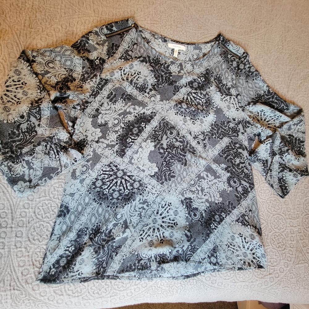 Woman's large Maurices paisley blouse shirt